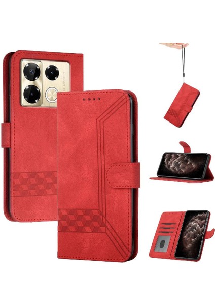 Infinix Not 40 Pro Kılıf ile Uyumlu Pu Deri Kart Kapak Cüzdan ile (Yurt Dışından)