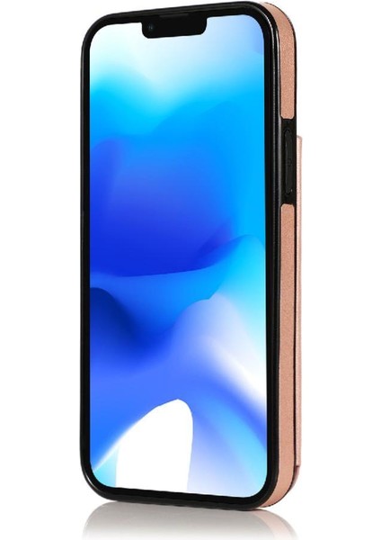 IPhone 15 Için Kart Tutucu Kılıf ile Cüzdan Artı Çift Düğmeler Flip Çiçek (Yurt Dışından)