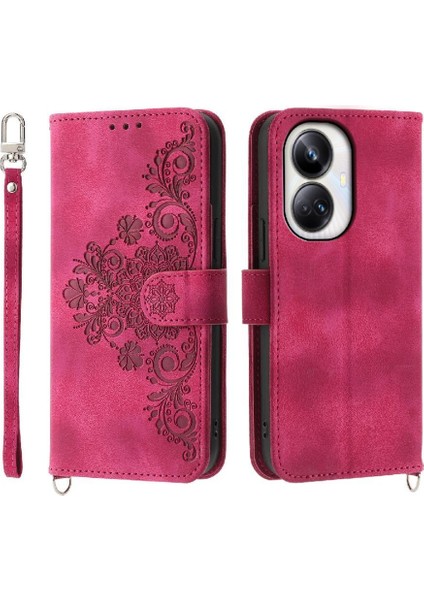 Realme 10 Pro Artı 5g Darbeye Dayanıklı Kabartmalı Bileklik Çoklu Için Flip Case (Yurt Dışından)