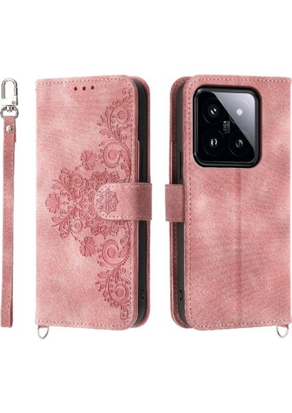 Xiaomi 14 Pro Kabartmalı Darbeye Çoklu Kredi Kartı Yuvaları Için Flip Case (Yurt Dışından) modelleri