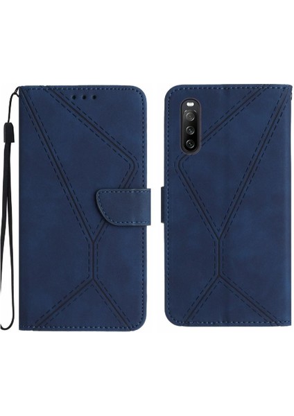 Sony Xperia 10 Vı Dikiş Için Flip Case Kabartmalı Yüksek Kaliteli Tpu Yumuşak (Yurt Dışından)