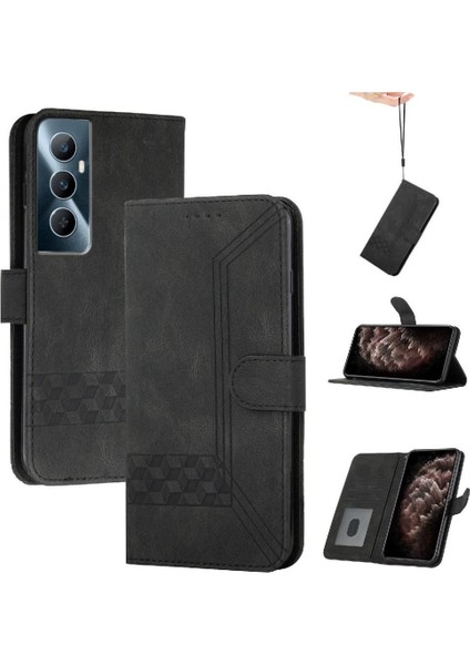Kullanışlı Stand Özelliği Cüzdan Kartı ile Realme C65 Pu Deri ile Uyumlu (Yurt Dışından)