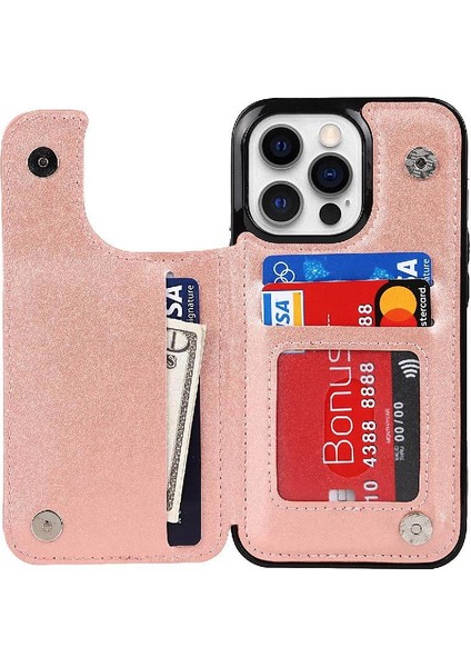 IPhone 14 Için Kart Tutucu Kılıf ile Cüzdan Pro Max Desen Çiçek Kabartmalı (Yurt Dışından)