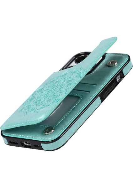IPhone 14 Için Kart Tutucu Kılıf ile Cüzdan Pro Max Desen Çiçek Kabartmalı (Yurt Dışından)