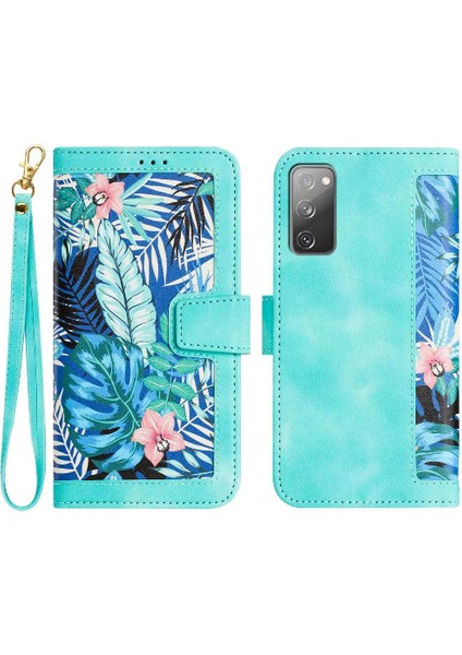 Samsung Galaxy S20 Fe Kickstand Manyetik Kapatma Pu Anti Için Cüzdan Kılıf (Yurt Dışından)