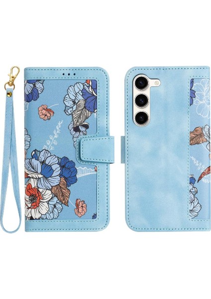 Samsung Galaxy S23 Kickstand Manyetik Kapatma Pu Deri Için Cüzdan Kılıf (Yurt Dışından)
