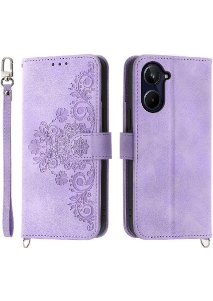 Realme 10 Pro 5g Bileklik Darbeye Kabartmalı Çoklu Kart Için Flip Case (Yurt Dışından)