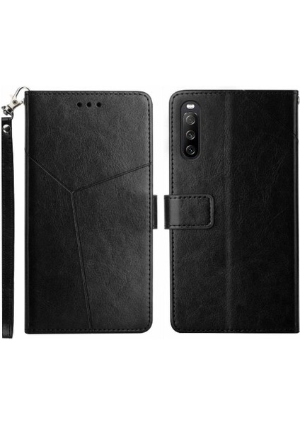 Sony Xperia 10 Vı Için Flip Case Deri Cüzdan Kapak Çevirin Kitap Katlanır Tpu (Yurt Dışından)