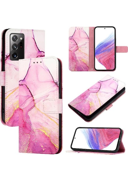 Samsung Galaxy Not 20 Için Kılıf Ultra Mermer Desen Cüzdan Kickstand Pu (Yurt Dışından) indirimleri
