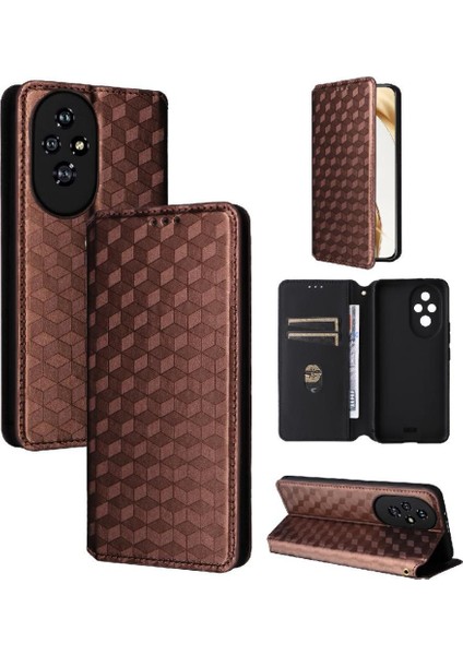 Onur Için Flip Case 200 5g Kart Yuvaları Tutucu Cüzdan Pu Deri 3D (Yurt Dışından)