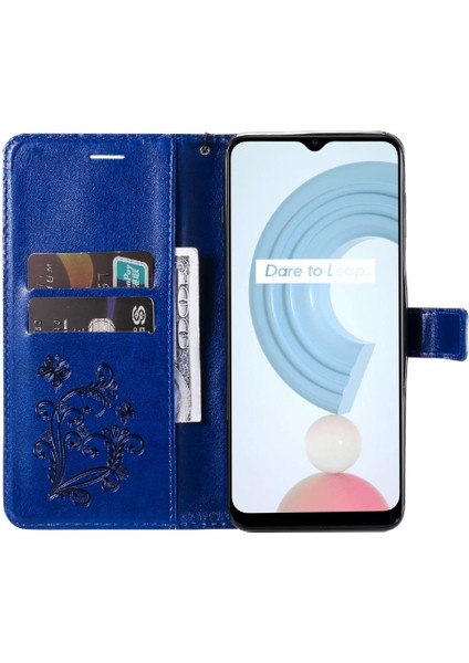 Kart Yuvası Standı ile Realme C21Y Flip Kickstand Pu Deri Için Flip Case (Yurt Dışından) indirimleri