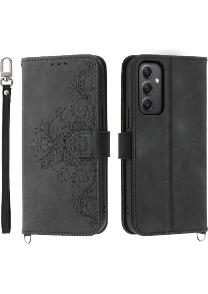 Samsung Galaxy A35 Kabartmalı Bileklik Çoklu Kredi Kartı Için Flip Case (Yurt Dışından)