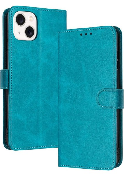 Kart Yuvası Saf Renk ile Toka ile IPhone 15 Kickstand Için Flip Case (Yurt Dışından)