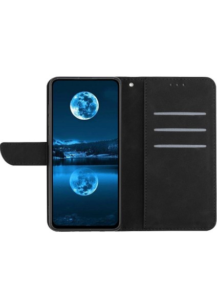 Realme C65 4g Için Flip Case Yüksek Kalite Tpu Dikiş Kabartmalı Yumuşak Pu (Yurt Dışından)