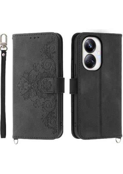 Realme 10 Pro Artı 5g Darbeye Dayanıklı Kabartmalı Bileklik Çoklu Için Flip Case (Yurt Dışından)