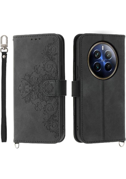 Realme 12 Pro Artı 5g Kabartmalı Darbeye Bileklik Çoklu Için Flip Case (Yurt Dışından)