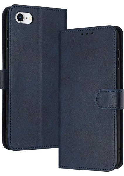 Kart Yuvası ile IPhone 7/8 Saf Renk Için Flip Case Pu Deri ile (Yurt Dışından)