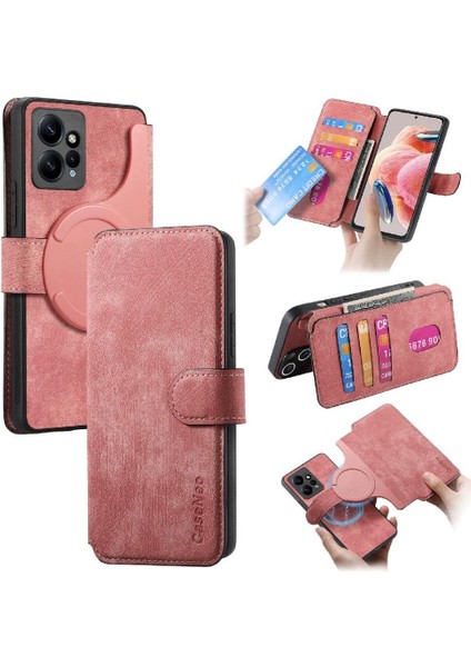 Xiaomi Redmi Not 12 Için Flip Case 4g Mıknatıs Koruyucu Malzeme Kart Standı (Yurt Dışından)