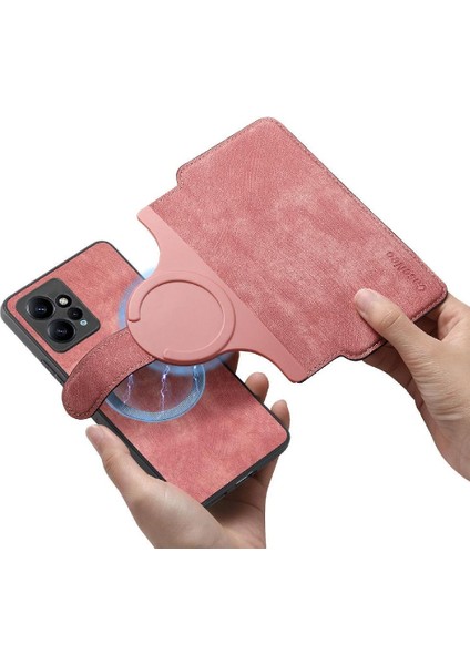 Xiaomi Redmi Not 12 Için Flip Case 4g Mıknatıs Koruyucu Malzeme Kart Standı (Yurt Dışından)