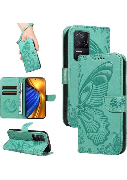 Xiaomi Poco F4 5g Için Flip Case Kredi Kartı Yuvası ile Yüksek Kaliteli Deri (Yurt Dışından)