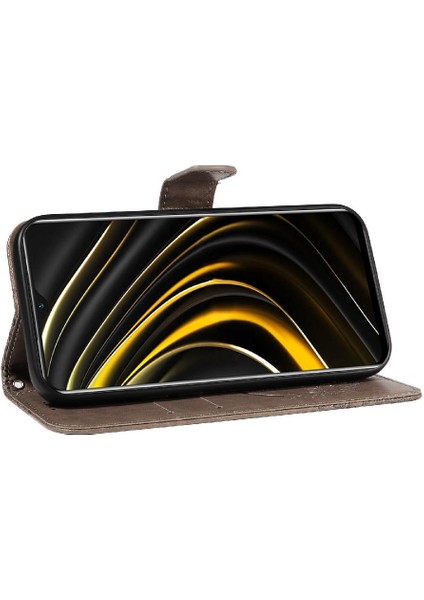 Xiaomi Redmi 9t Için Flip Case Kredi Kartı Yuvası ile Ayrılabilir El Kayışı (Yurt Dışından) modelleri