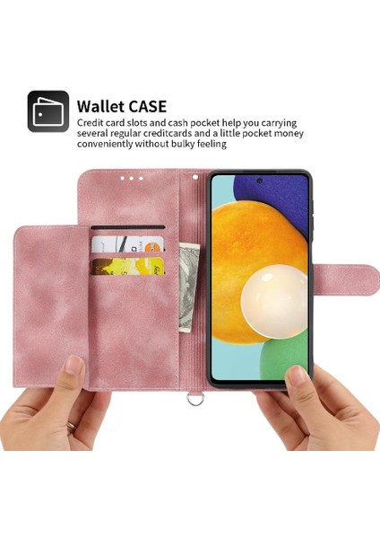 Samsung Galaxy A52 Kabartmalı Bileklik Darbeye Dayanıklı Çoklu Için Flip Case (Yurt Dışından) fırsatları