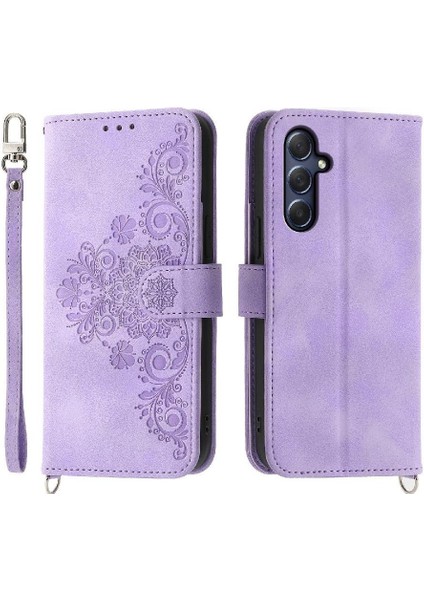 Samsung Galaxy M54 Bileklik Kabartmalı Çoklu Kredi Kartı Için Flip Case (Yurt Dışından) modelleri