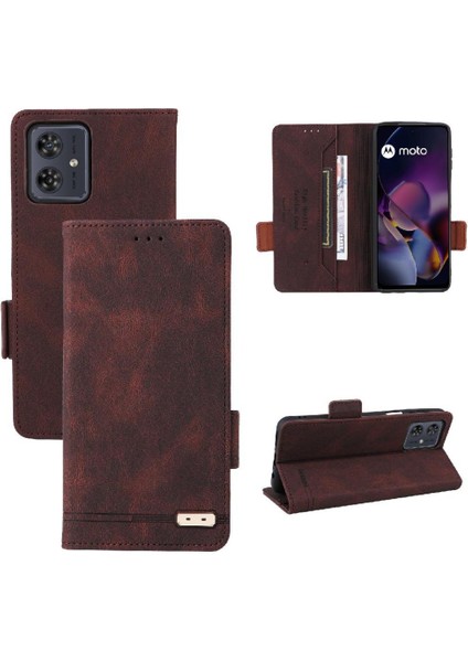 Motorola Moto G54 5g Kart Tutucu Kapak Kickstand Manyetik Için Flip Case (Yurt Dışından)