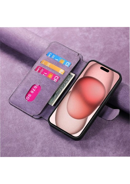 IPhone 15 Için Flip Case Cüzdan Retro Kart Standı Mıknatıs Koruyucu Malzeme (Yurt Dışından) indirimleri
