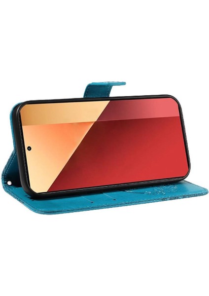 Xiaomi Redmi Not 13 Pro 4g Için Flip Case Kart ile Ayrılabilir El Kayışı (Yurt Dışından)