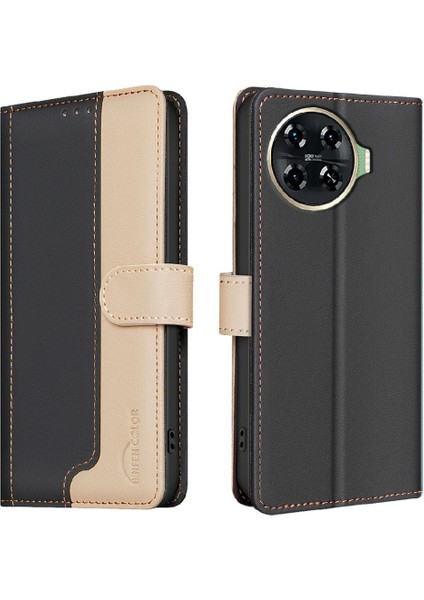 Tecno Spark 20 Pro Plus Flip Folio Kickstand Kart Yuvaları Rfıd Için Flip Case (Yurt Dışından)