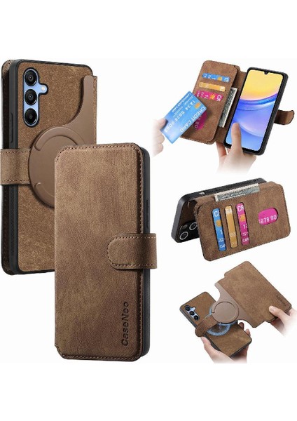 Samsung Galaxy A25 Retro Kart Standı Cüzdan Mıknatıs Koruyucu Için Flip Case (Yurt Dışından)