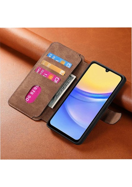 Samsung Galaxy A25 Retro Kart Standı Cüzdan Mıknatıs Koruyucu Için Flip Case (Yurt Dışından) fırsatları