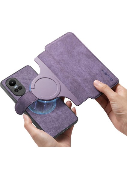 Oppo Oppo 10 5g Mıknatıs Koruyucu Malzeme Için Flip Case Retro Kart Standı (Yurt Dışından)