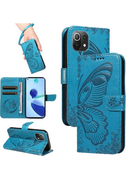 Kredi Kartı Yuvası ile Xiaomi 11 Lite Ayrılabilir El Kayışı Için Flip Case (Yurt Dışından)