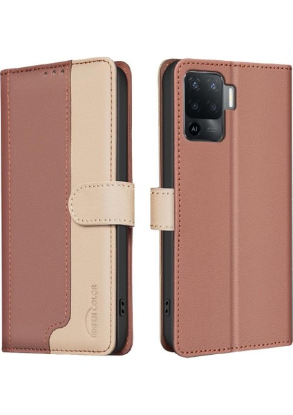 Oppo A94 4g Için Flip Case Kickstand Flip Folio Darbeye Tpu Iç Kabuk (Yurt Dışından)