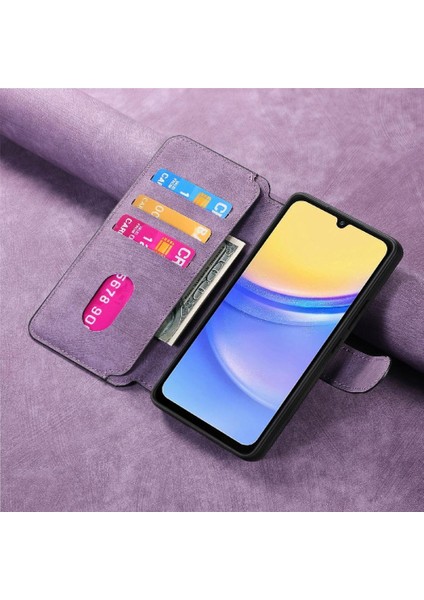 Samsung Galaxy A25 Retro Kart Standı Cüzdan Mıknatıs Koruyucu Için Flip Case (Yurt Dışından) modelleri
