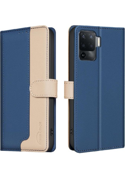 Oppo A94 4g Için Flip Case Kickstand Flip Folio Darbeye Tpu Iç Kabuk (Yurt Dışından)