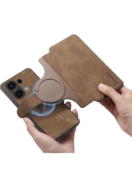 Xiaomi Redmi Not 13 Için Flip Case 4g Cüzdan Mıknatıs Koruyucu Malzeme (Yurt Dışından)
