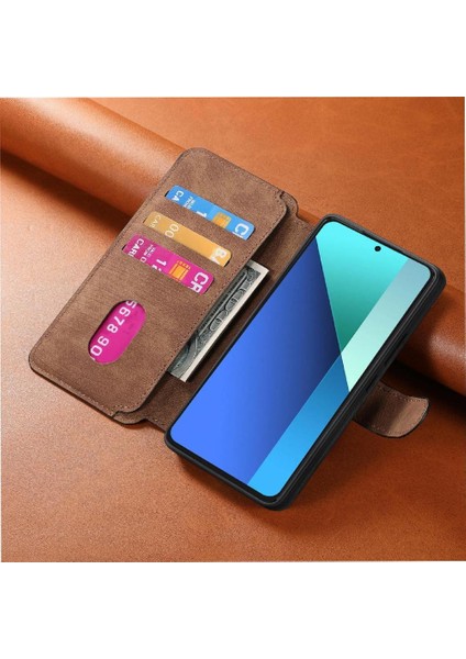 Xiaomi Redmi Not 13 Için Flip Case 4g Cüzdan Mıknatıs Koruyucu Malzeme (Yurt Dışından)