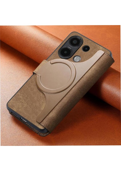 Xiaomi Redmi Not 13 Için Flip Case 4g Cüzdan Mıknatıs Koruyucu Malzeme (Yurt Dışından)