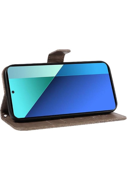 Xiaomi Redmi Not 13 Için Flip Case 4g Ayrılabilir El Kayışı Kabartmalı Yüksek (Yurt Dışından)