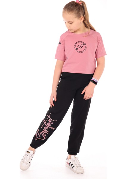 Toontoy Kız Çocuk Style Baskılı Eşofman Takım