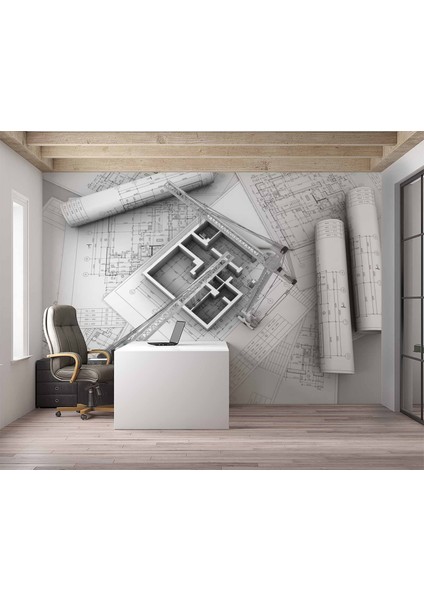 Mimari Apartman Gayrimenkul Emlak ve Gayrimenkul Duvar Kağıdı Baskı