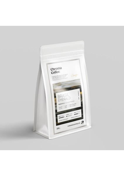 Chroma Coffee Brasil Emerald Çekirdek Kahve 250GR %100 Nitelikli Arabica