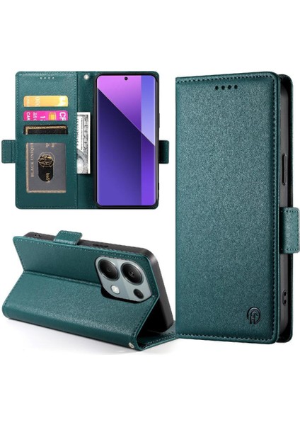 Xiaomi Redmi Not Için Flip Case 13 Pro Artı 5g Kart Yuvaları Cüzdan Çevirme Kullanımı (Yurt Dışından)