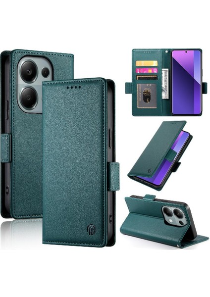 Xiaomi Redmi Not Için Flip Case 13 Pro Artı 5g Kart Yuvaları Cüzdan Çevirme Kullanımı (Yurt Dışından)