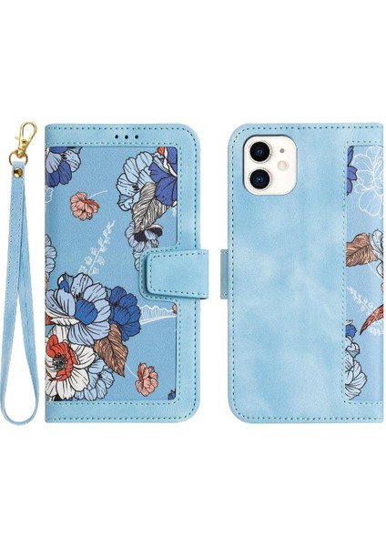 IPhone 12 Mini Manyetik Kapatma Kickstand Kart Tutucu Pu Için Cüzdan Kılıf (Yurt Dışından)
