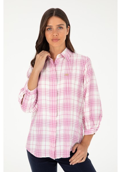 Kadın Menekşe Gömlek Desenli 50288652-VR037 modelleri