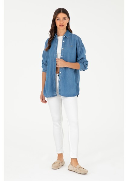 Kadın Beyaz Pantolon (Kanvas-Chino) 50281692-VR013